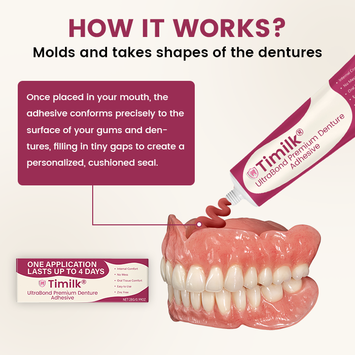 Timilk® UltraBond Premium Denture Adhesive 🔥.