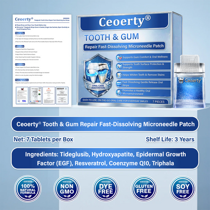 Ceoerty® Tooth & Gum Repair Fast-Dissolving Microneedle Patch